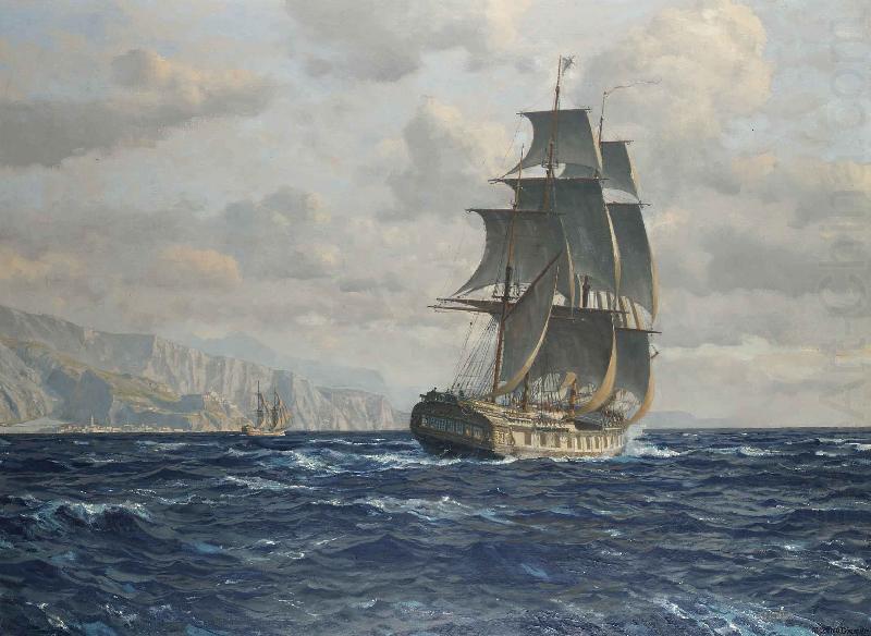 frigate off the coast near Rio de Janeiro, Michael Zeno Diemer